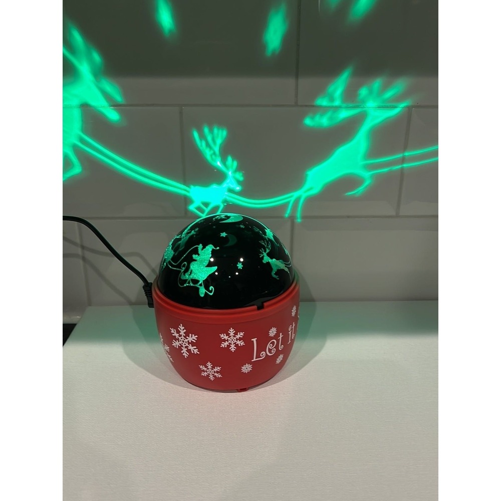 Kurt Adler "Let it‎ Snow" Christmas Winter Night Light Projector 5"